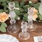 3 Clear Fluted Crystal Glass Taper Candle Holders Centerpieces Party Decorations